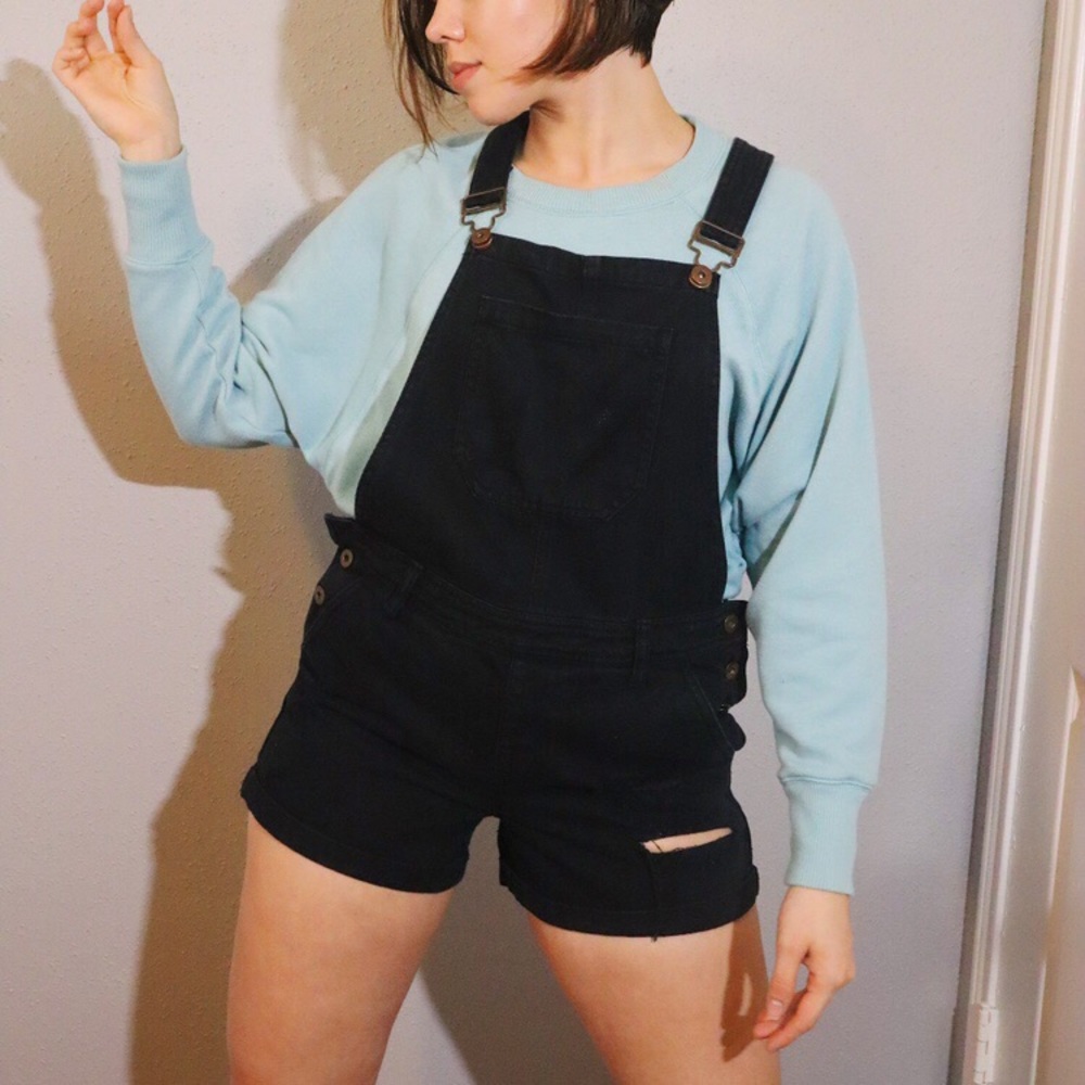 Black overalls
